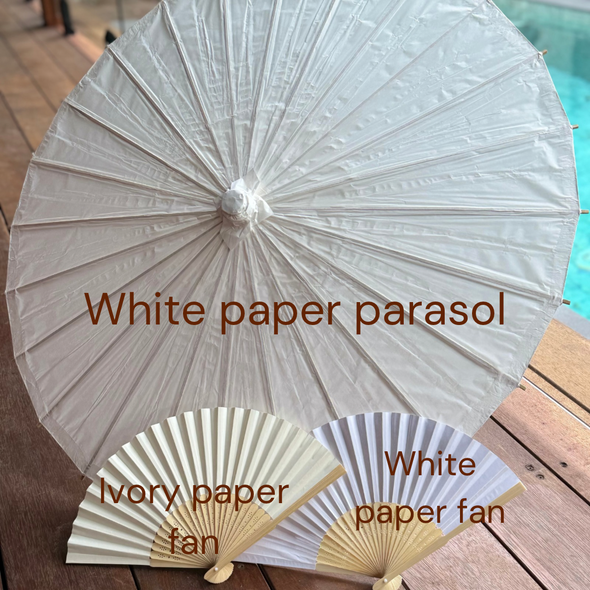 wedding parasols and fans
