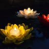 illuminated floating candle lotus