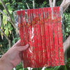 10 pack - Chopsticks in red silk bags