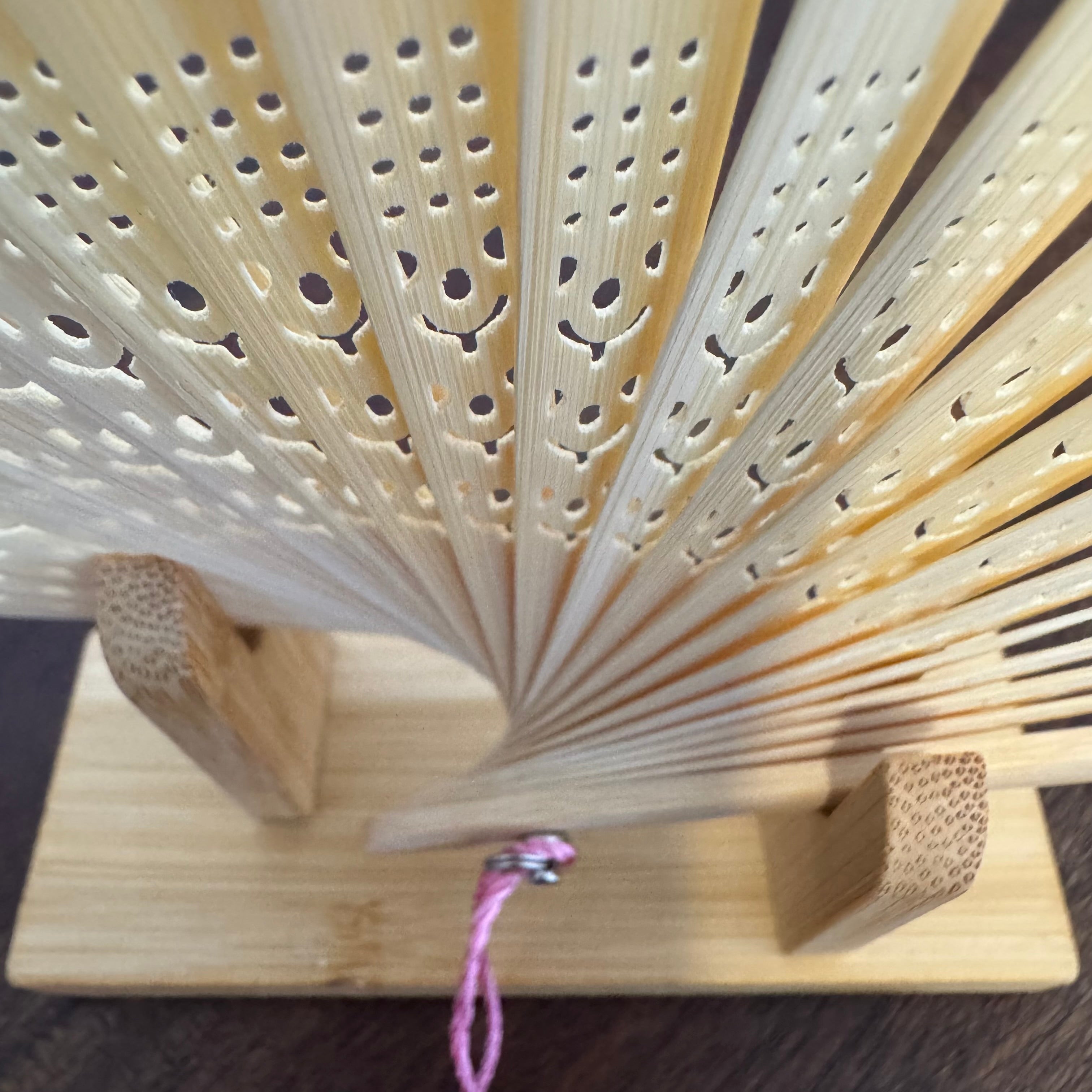 bamboo fan display stand