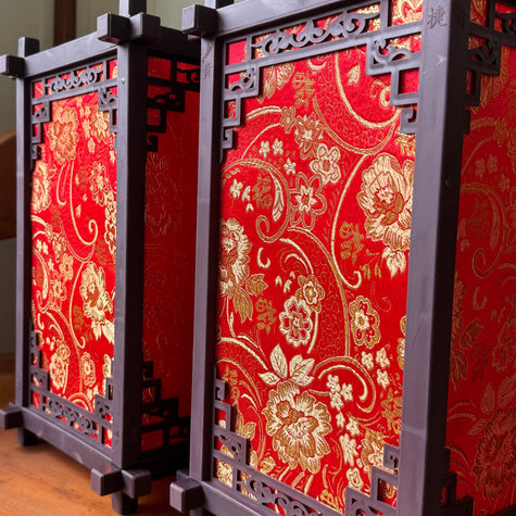 Red silk lanterns