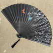 black silk fan