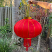 Red satin lantern