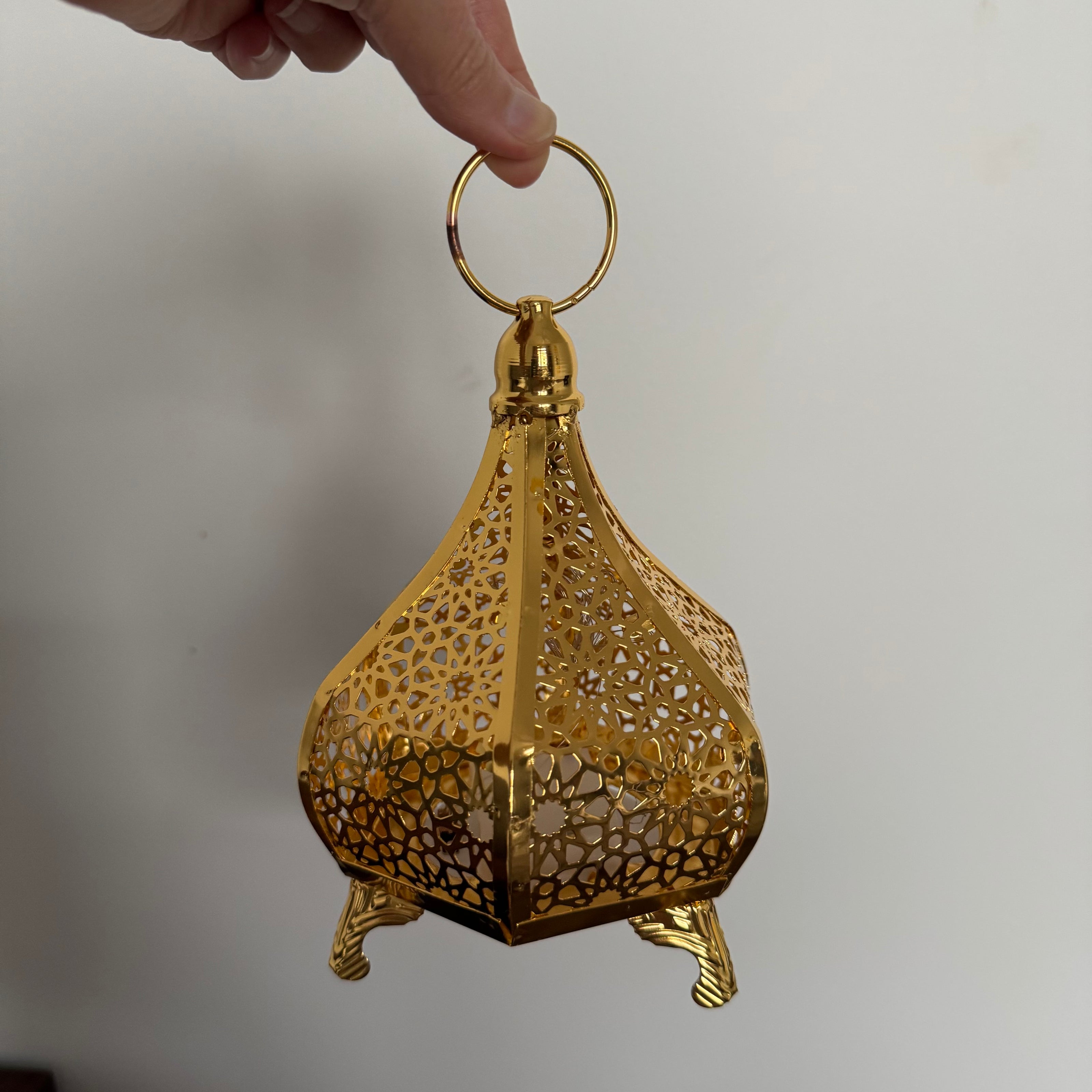 Gold metal lantern