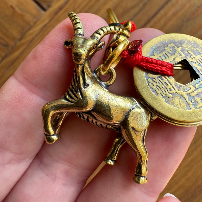 Chinese goat keyring