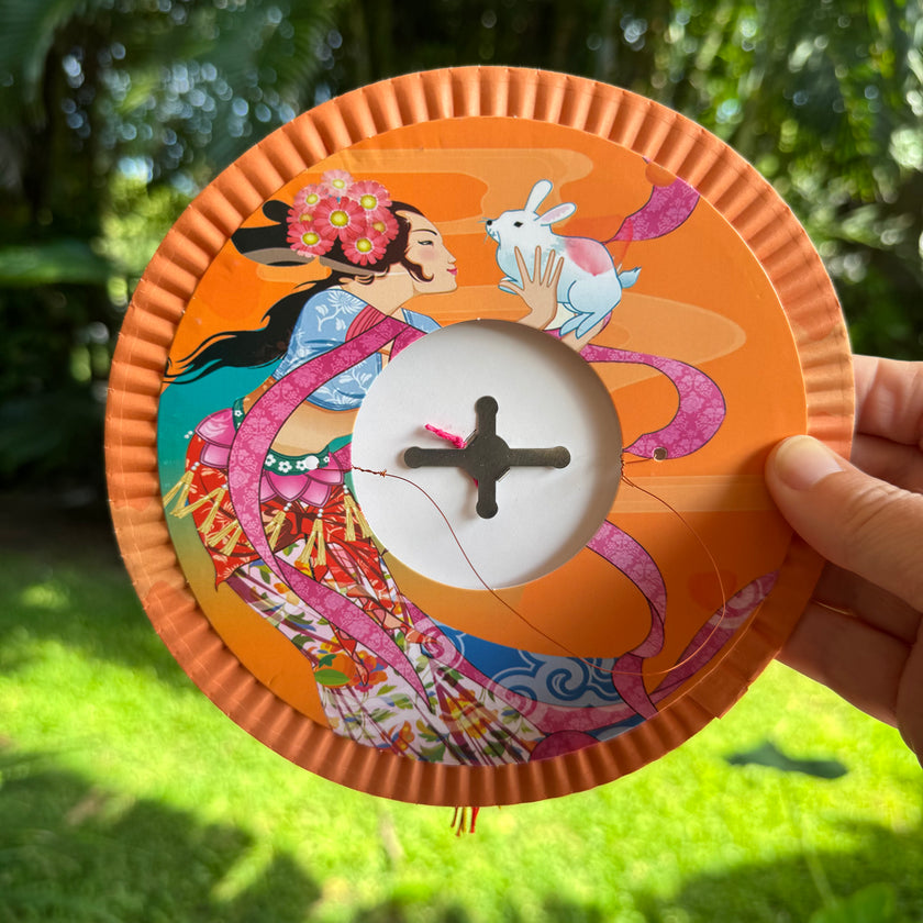 Chang e goddess and rabbit print lantern