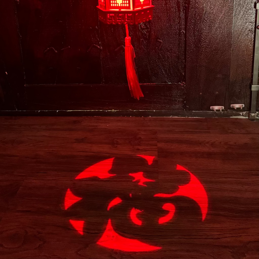 illuminated FU design Chinese lantern