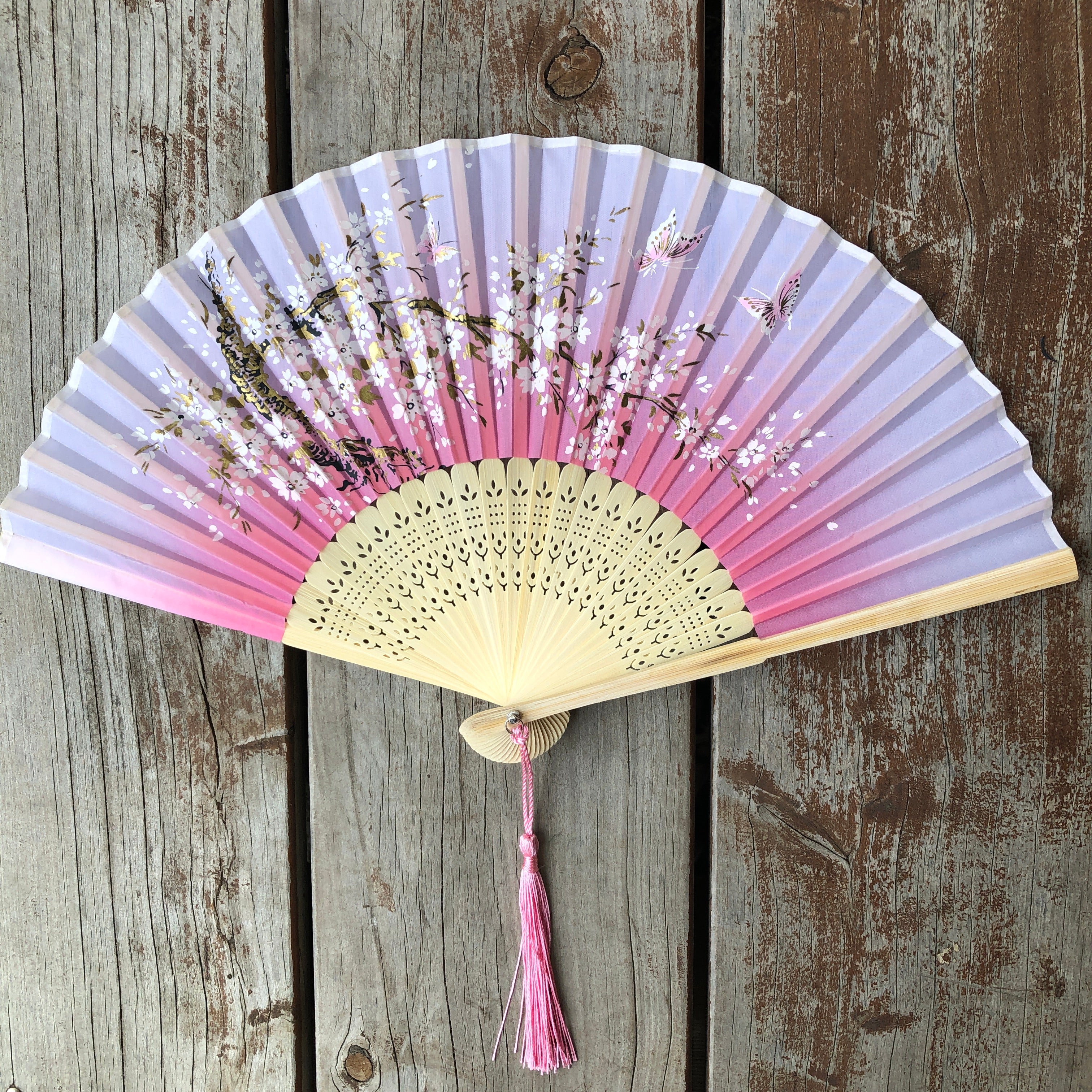 silk wedding fan