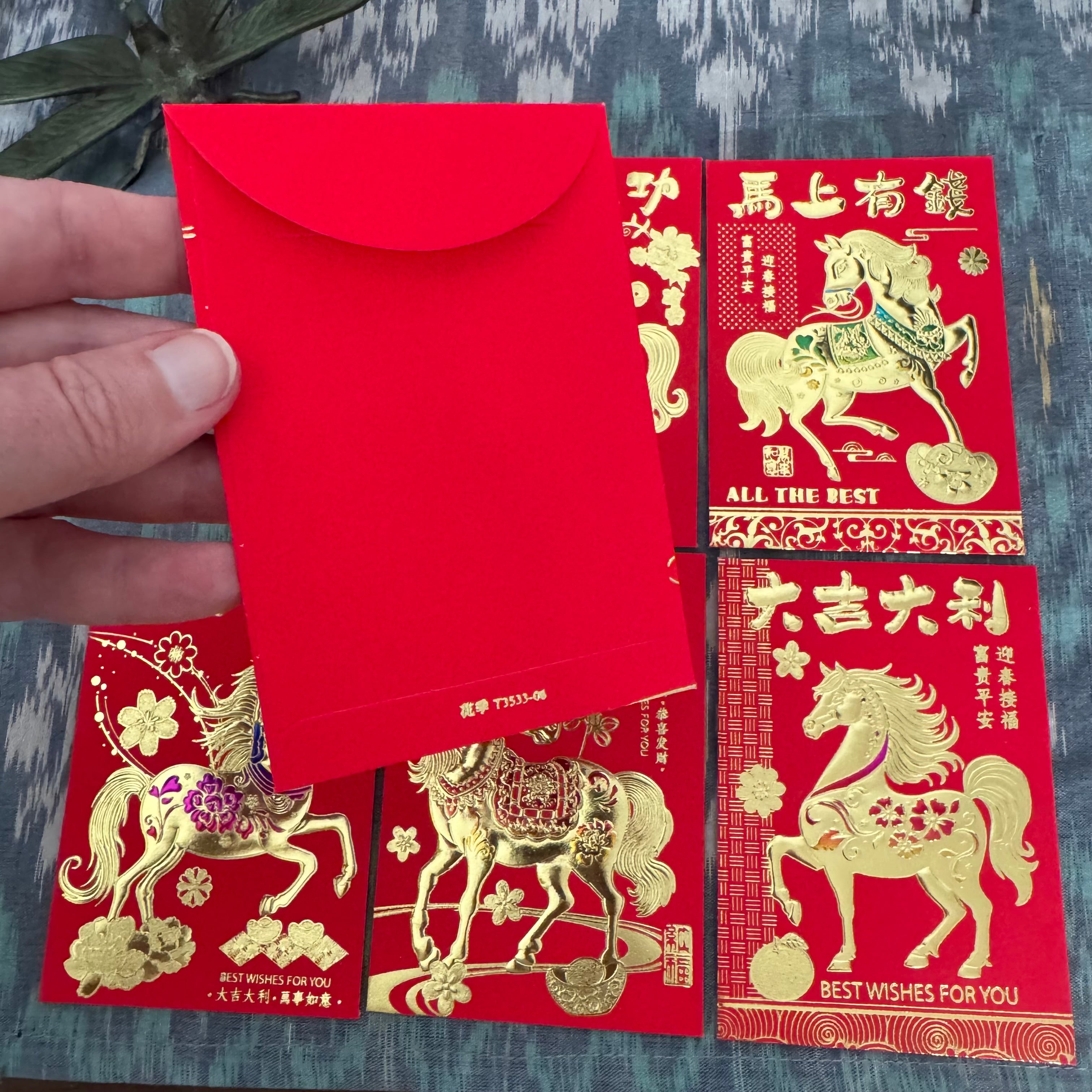 Chinese red packet horse
