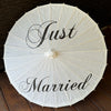 white wedding parasol