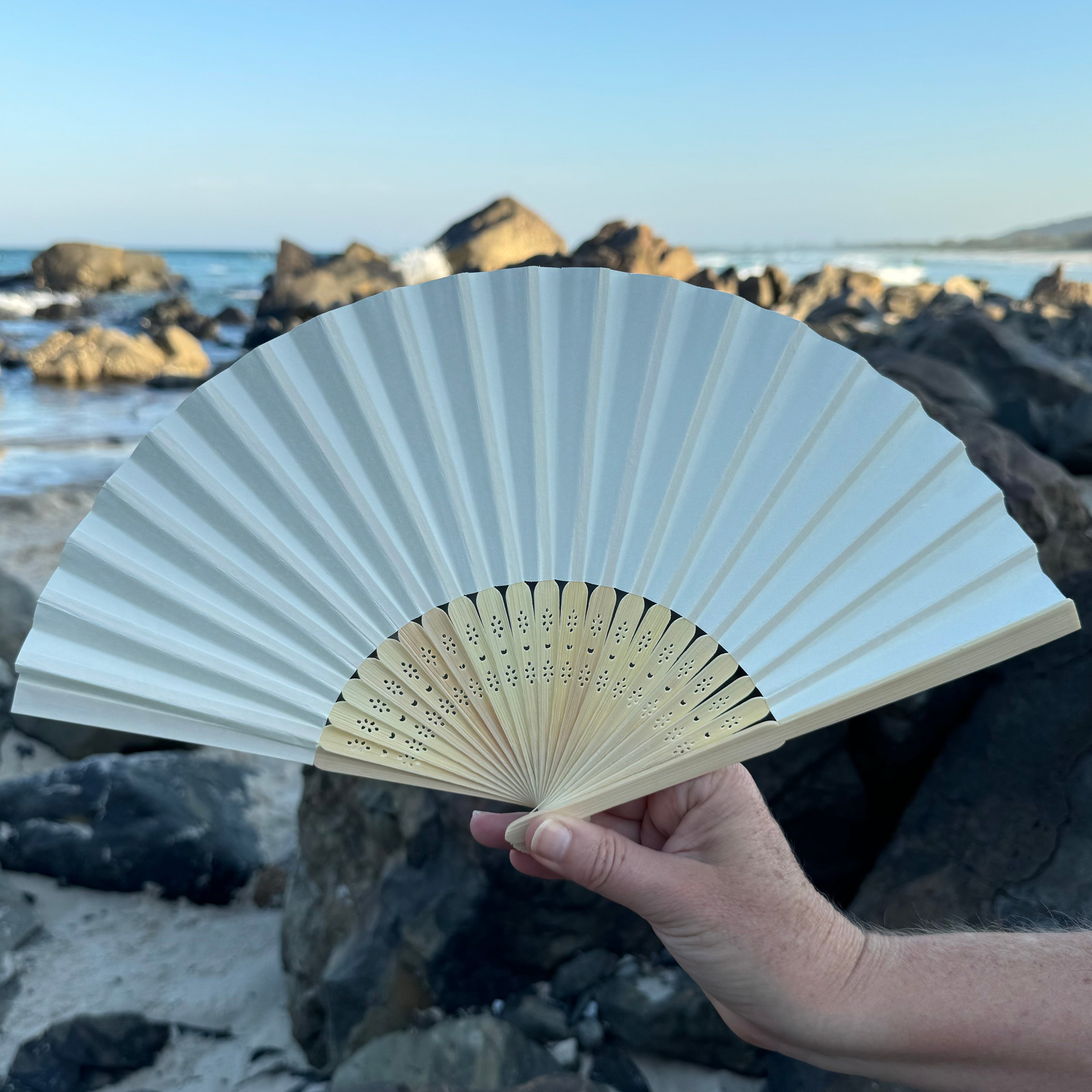 ivory paper fan
