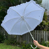 white wedding umbrella