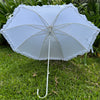 white wedding umbrella