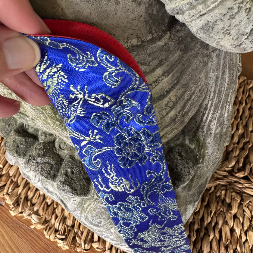 Chinese silk fan bag