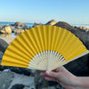 golden yellow paper fan