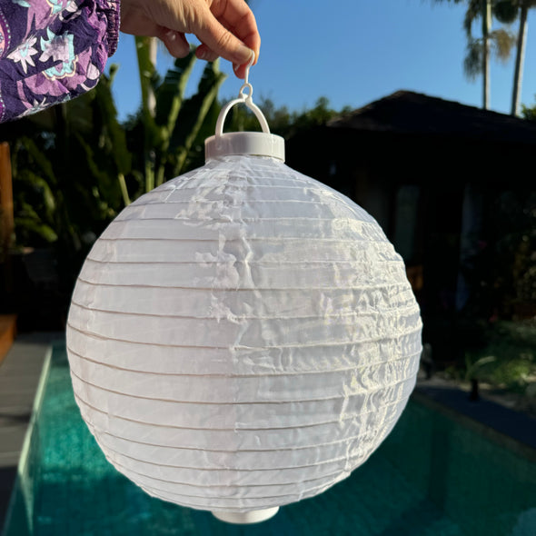 white wedding lantern