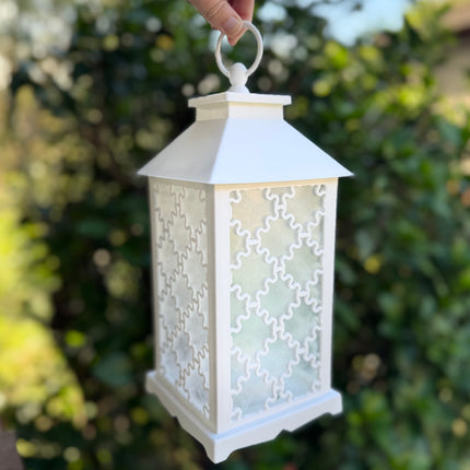 white wedding lantern