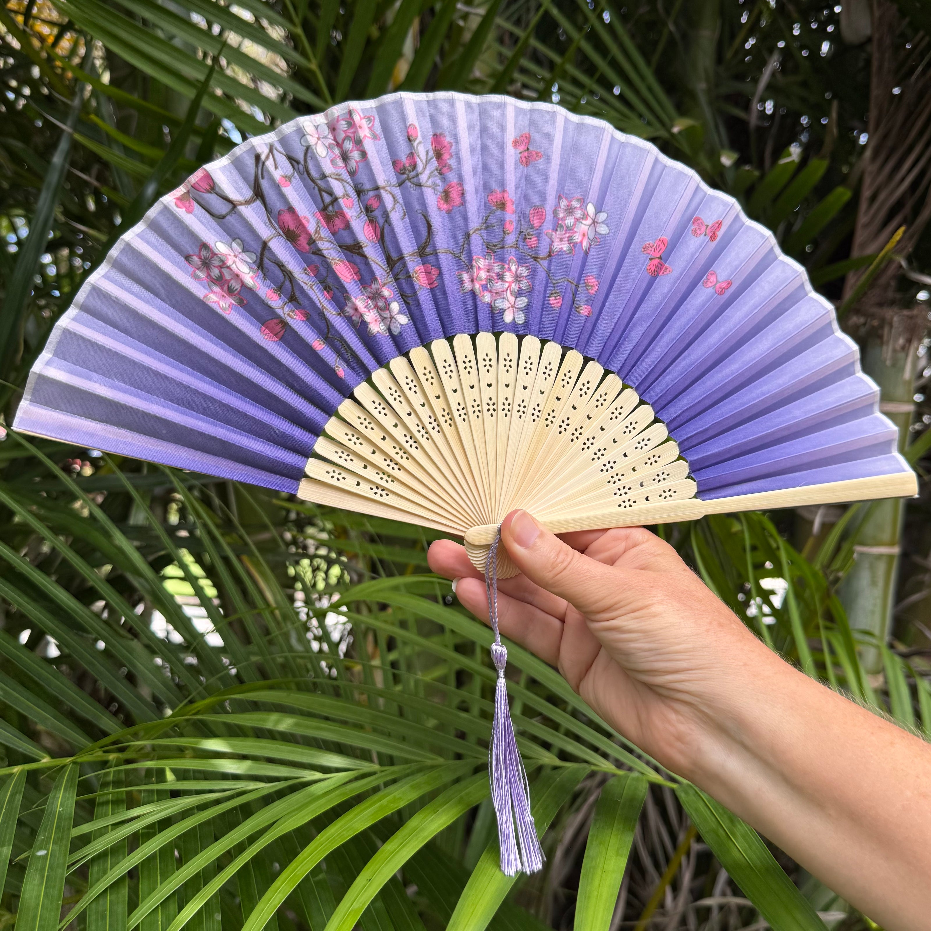 silk hand fan