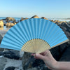 blue paper fan