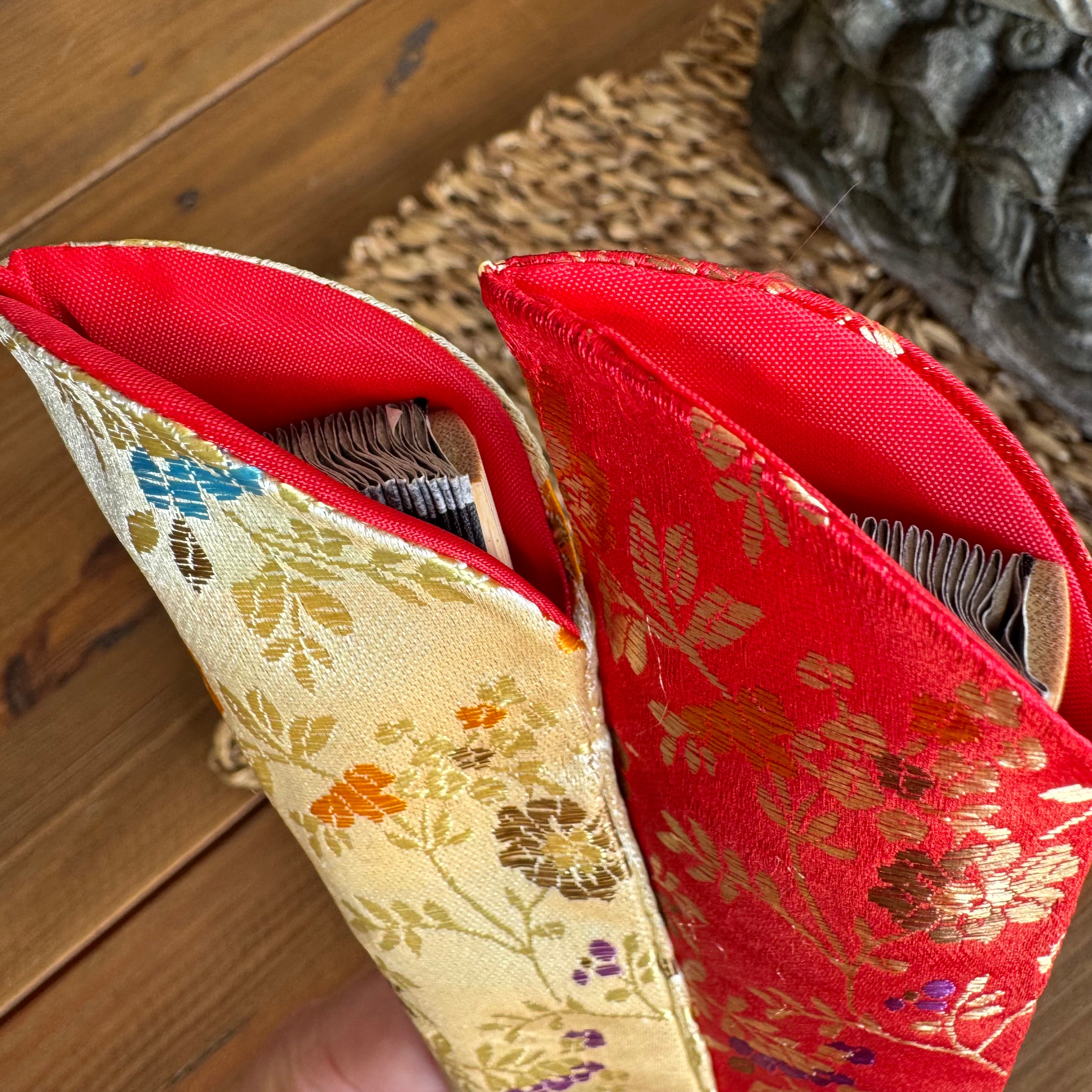 Chinese silk hand fan bags