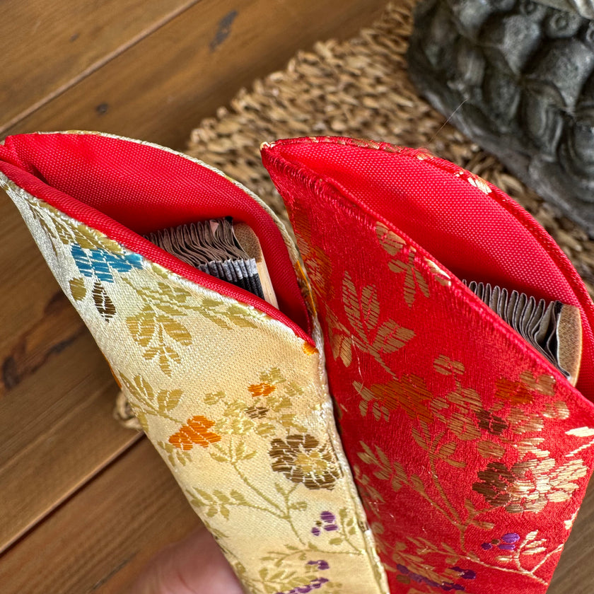 Chinese silk hand fan bags