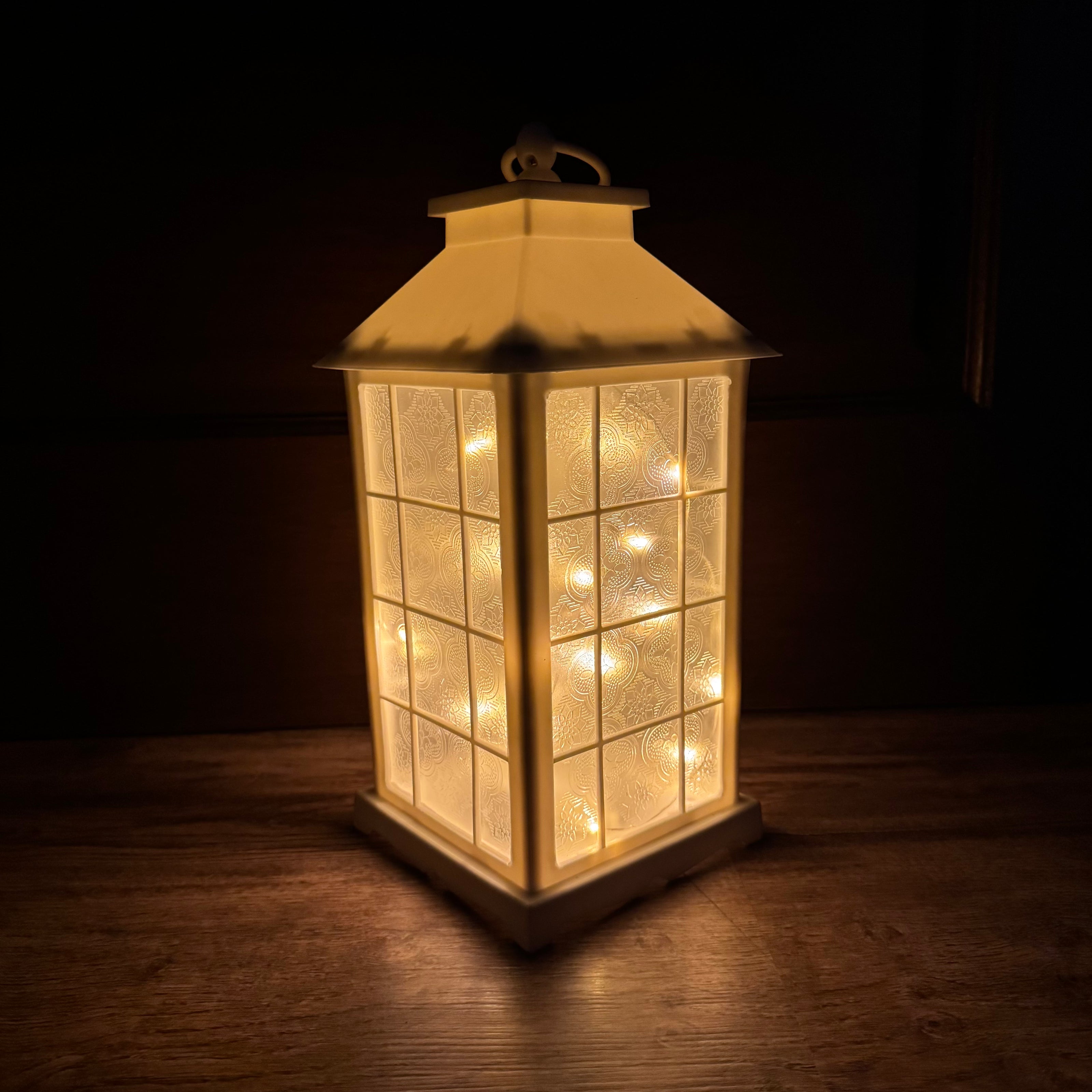 white wedding lantern