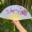 silk wedding fan