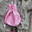 pink silk bag