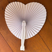 white paper heart fan