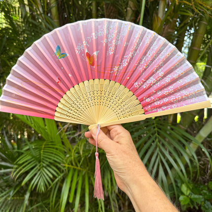 silk wedding fan