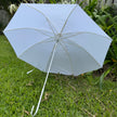 white wedding umbrella