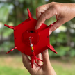 Chinese new year lantern showing hanging cord and battery box with switches