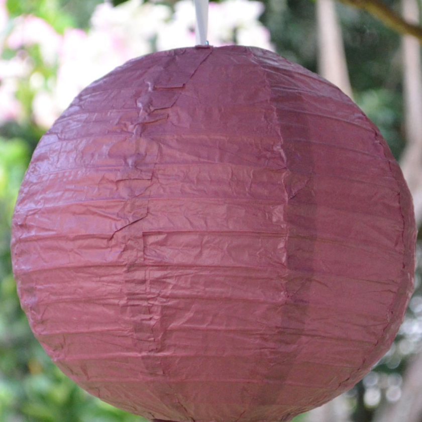 maroon paper lantern