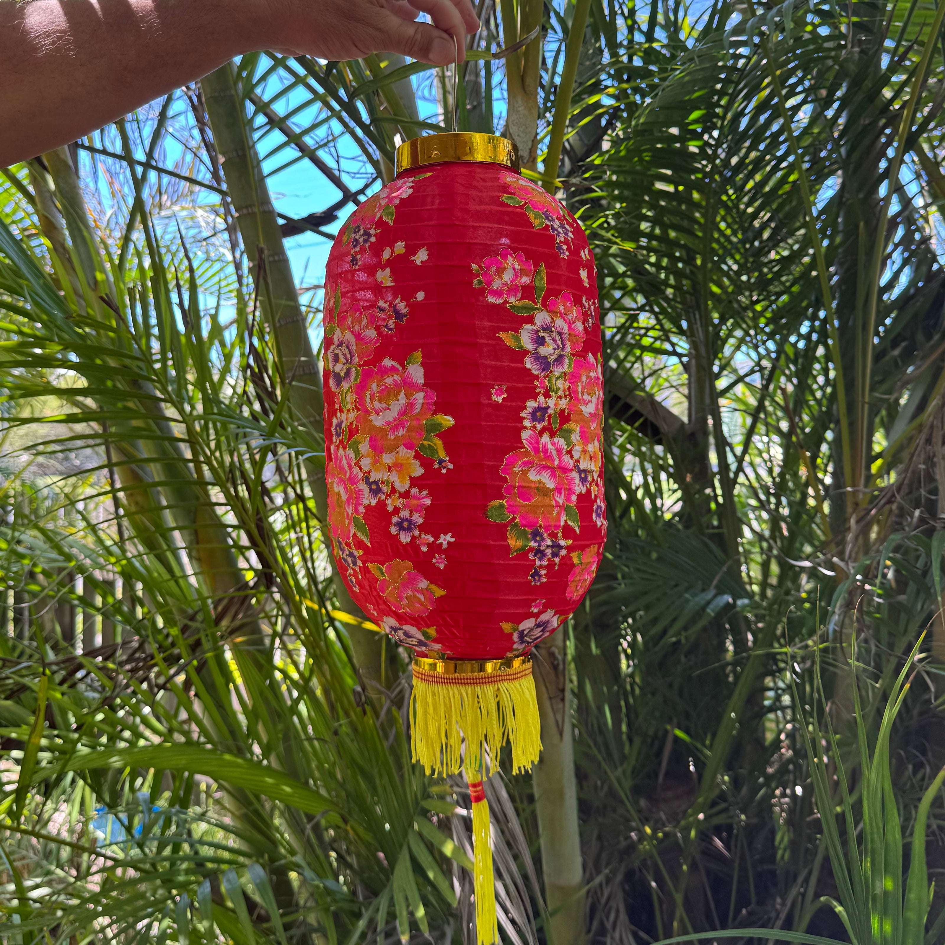 Red Chinese flower lantern