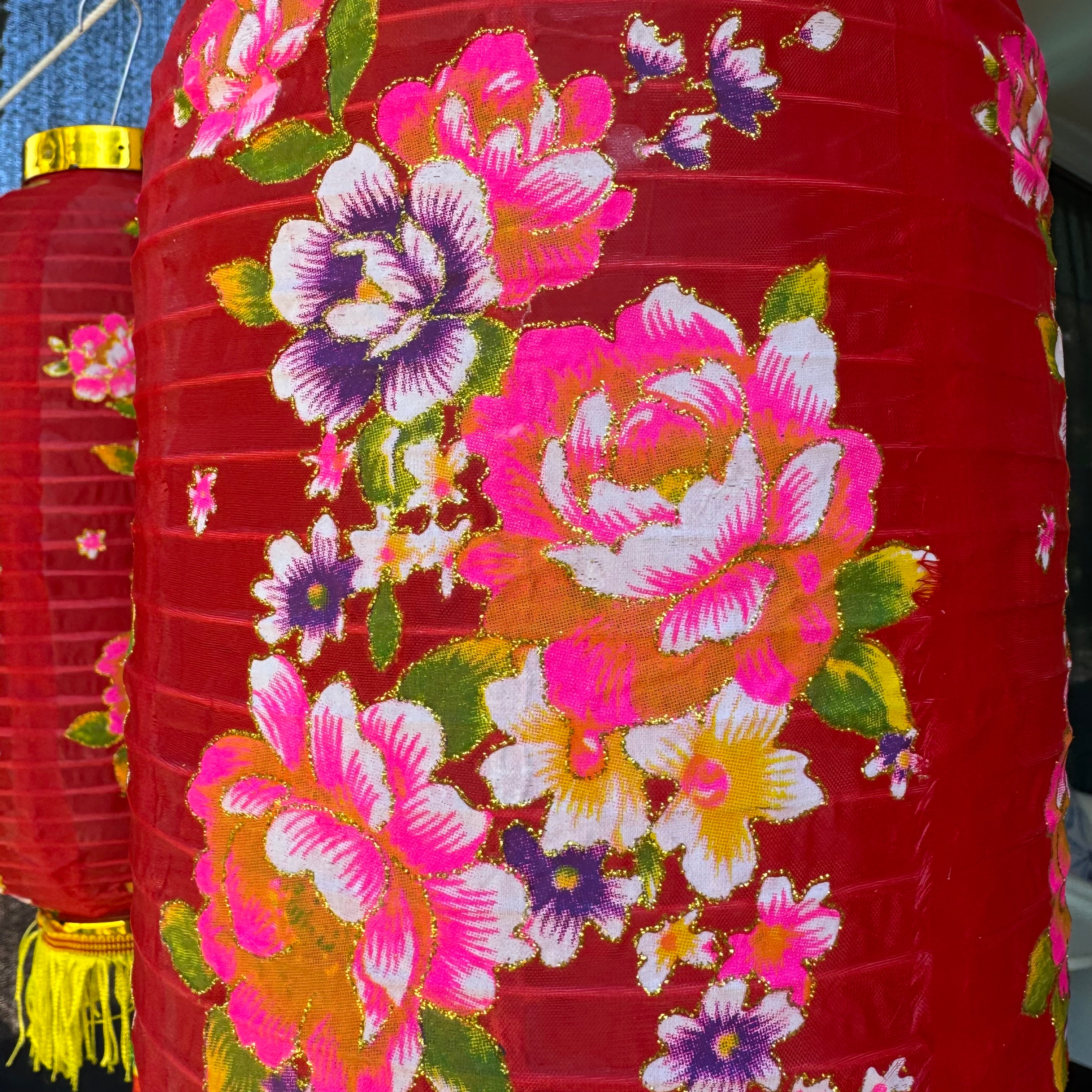 red flower lanterns