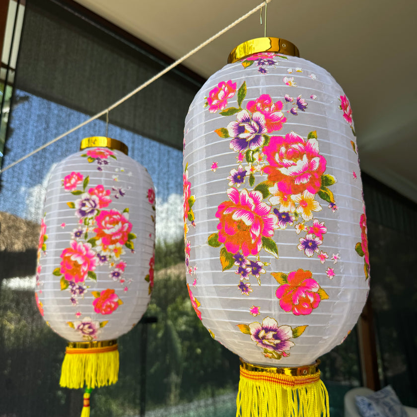 White Chinese lanterns