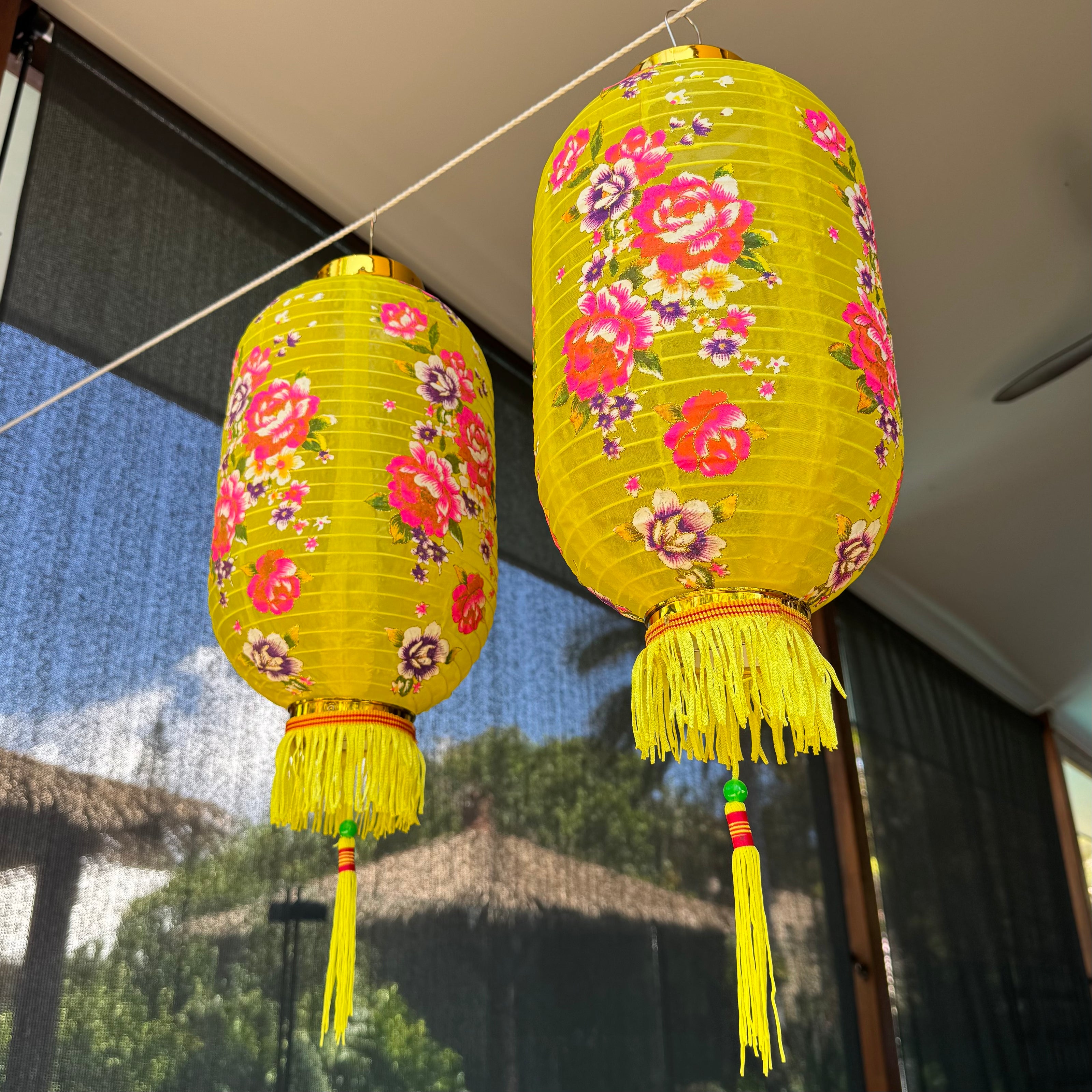 Yellow Chinese lanterns