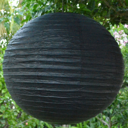 black paper lantern