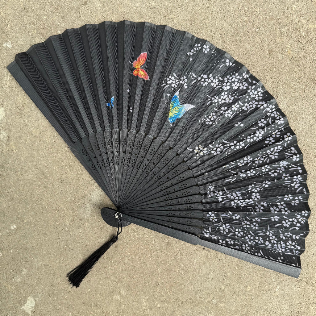 black silk fan 1