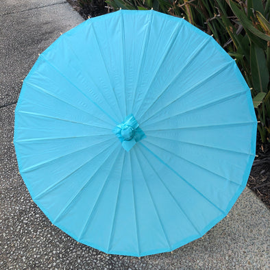 blue paper parasol