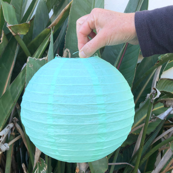 light green paper lantern