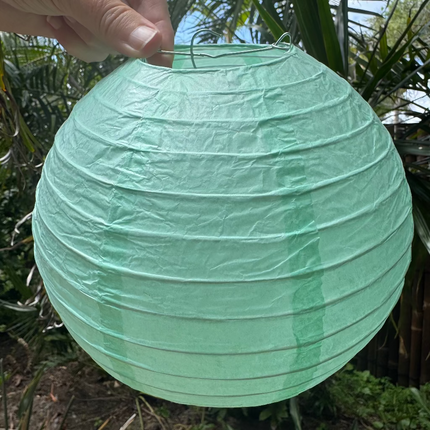 light green paper lantern