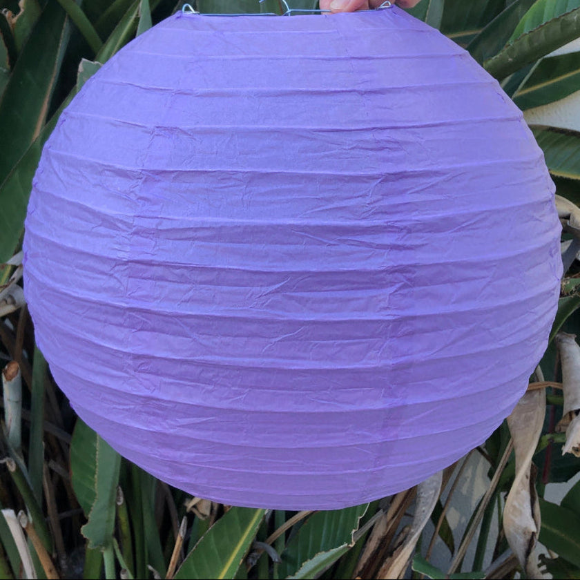light purple paper lantern