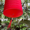 traditional Chinese red paper lantern with red tassel tail