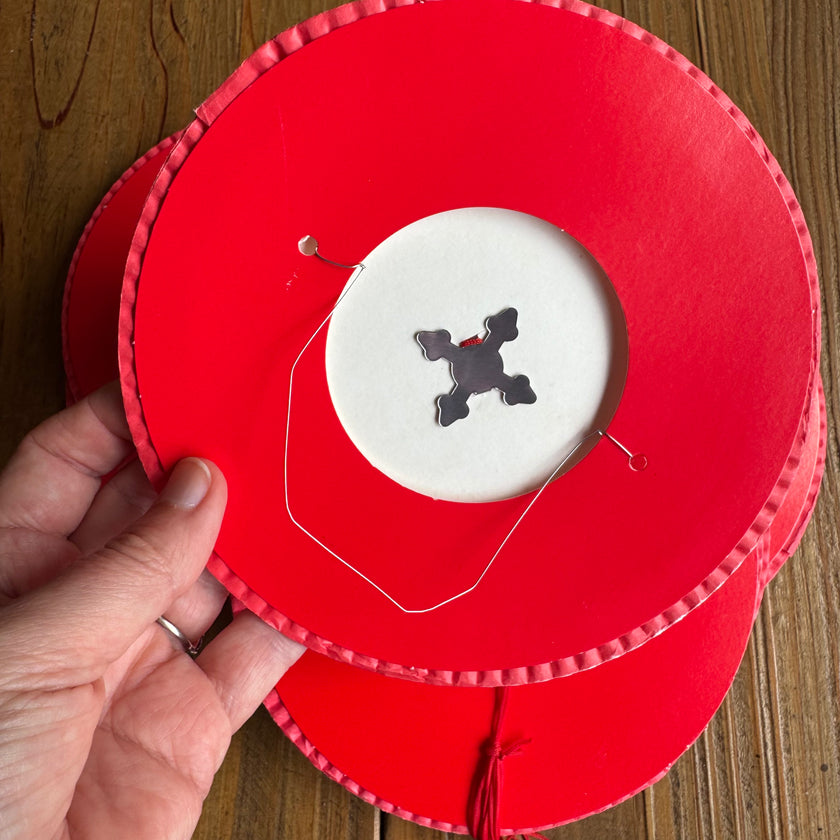 Traditional red Chinese festival paper lantern packs