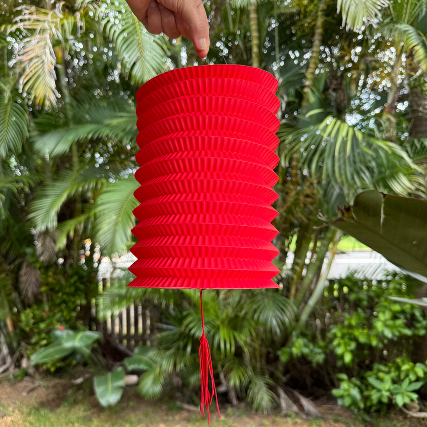 traditional hanging Chinese red paper lantern