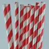 red stripe paper straw