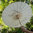 garden wedding white parasol