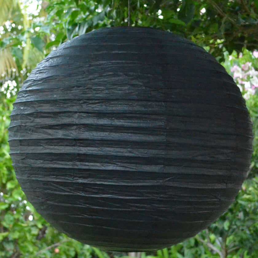 black paper lantern