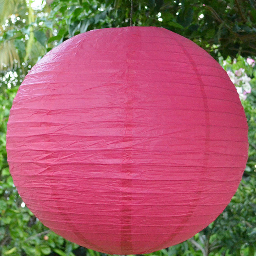 fuscia paper lantern